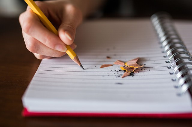 copywriting services in york, pencil and notebook